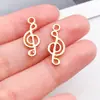 Kc Oro Retro Notas Musicales Música Guitarra Instrumento Pulsera DIY Llavero Pendientes Colgante Pulsera Joyería Accesorios