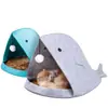 Nido para Mascotas de Fieltro Tiburón Ballena Nido de Invierno Grueso y Cálido para Mascotas Nido de Gato de Fieltro Nido de Perro Nido de Hámster