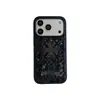 Funda de Teléfono de Cuero de Moda 17 Promax 16 Adecuada para Apple iPhone 13 con Logo 3D Cubierta Anti-Caída Cruzada