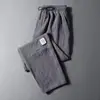 Pantalones de Hielo Cruzados para Hombre, Verano Delgados de Pierna Recta Sueltos Elásticos Deportivos de Moda Tendencia Elegantes Versátiles Casuales