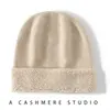 Gorro de Cachemira para Otoño e Invierno, Gorro de Punto Cálido de Color Sólido con Parte Superior Redonda Retro, Gorro de Punto Plano Resistente al Frío y al Viento para Exteriores, Gorro para Clima Frío