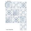 Pegatinas de azulejos retro en blanco y negro de estilo antiguo, pegatinas de pared extraíbles para cocina y baño, decoraciones de pared para el hogar, mural