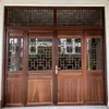 Puertas y ventanas de estilo antiguo chino de talla de madera de Dongyang, puertas y ventanas de celosía de madera maciza, puertas de madera de templo, celosías de ventana de flores, mamparas, puertas de madera tallada