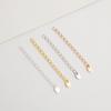 S925 prata esterlina tridimensional amor gota de água mais colar de corrente longa cadeia estendida cadeia cauda banhado a ouro branco pulseira acessórios DIY