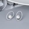 Aretes transfronterizos de plata esterlina s925, aretes simples de denier con micro incrustaciones de circonita, aretes DIY fabricantes