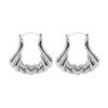 Pendientes de acero inoxidable chapados en oro de 18 quilates con forma de corazón, estilo europeo y americano, con diseño de anillo, para mujer