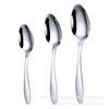 Suministro Transfronterizo de Cucharas de Acero Inoxidable 304, Cucharas Soperas, Cucharas para Arroz, Cucharas Puntiagudas para Niños, Cucharas de Mesa, Cucharas de Cantina Pulidas a Espejo
