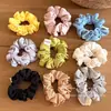 Goma para el pelo tipo scrunchie de color sólido estilo macarrón coreano, Suave y versátil, No daña el cabello, Alta elasticidad, Goma para coleta informal
