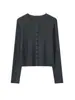 60 unidades Yangzi lã pura corte slim gola redonda manga curta feminino outono e inverno novo modelo ósseo e crocante base para o dia a dia direto do fabricante