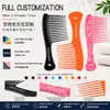 Peine Grande de Dientes Anchos para Uso en Casa y Salón, Peine de Plástico Tipo Hacha, Peine para Rizos, Peine para Pompadour, Herramienta de Peinado, Cuidado del Cabello Voluminizador
