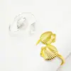 Venta Caliente Transfronteriza Nuevo Estilo Simple y de Moda Concha Dorada Apertura Escalonada Anillo para Servilletas Anillo para Servilletas Hebilla para Servilletas Al por Mayor