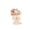 Temperamento japonés y coreano flor blanca uña para cartílago de la oreja varilla de acero inoxidable perforación torcedura arete de bola transfronterizo arete caliente al por mayor