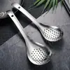 Colador de pimienta grueso de acero inoxidable para uso en la cocina del hogar, una herramienta mágica para sacar fideos, dumplings y escurrir el aceite de los alimentos fritos