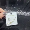 Pendientes de Tachuela de Moda Pendientes de Mariposa Nuevos Versátiles Súper Brillantes Circonita Aguja de Plata S925 Galvanizada Ecológica Ropa de Moda de Invierno