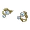 Aretes de Gancho Curvo con Perlas 2024 Nuevos Aretes de Diseño Nicho de Moda para Mujeres Aguja de Plata S925 Lujo Accesible Aretes Versátiles