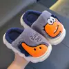 Chinelos de Algodão de Inverno para Crianças Meninos e Meninas, Quentes e Peludos, com Design de Dinossauro, Solas Grossas Antiderrapantes, Chinelos de Algodão para Casa Pai e Filho