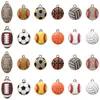 Colgantes de Bola de Pedrería con Goteo de Aceite de Aleación Ecológica Colgantes Hechos a Mano Colgantes de Pelota Deportiva Coloridos de Venta Caliente Transfronteriza