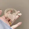 Elástico de Cabelo Sem Costura em Formato de Coração com Sensação de Gelo Que Não Danifica o Cabelo, Elástico de Cabelo Estilo Fio de Telefone, Corda de Cabelo Versátil à Prova d'Água, Novo Estilo para Mulheres, Elástico de Cabelo, Ins