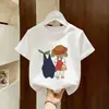 Tops delgados de verano para niñas, modernos, de manga corta de algodón puro 2026, nuevas camisetas de verano de manga corta para niños, modernas