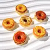 Brinquedo de rosquinha sabor chocolate, acessórios de cola em creme, materiais criativos para fivelas de sapato, acessórios de resina, joias DIY, presilhas de cabelo