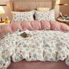 Juego de cuatro piezas de terciopelo de leche Invierno alta densidad engrosado térmico al por mayor lavable a máquina dormitorio hogar cama juego de varias piezas