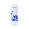 Taza Termo de Cerámica Jingdezhen con Forro de Doble Capa, Vaso Portátil para Agua, Taza de Té con Tapa, Taza Azul y Blanca, Taza para Regalo de Negocios, Venta al por Mayor