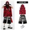 Ropa de Hip Hop Street Dance Ropa Moderna de Hip Hop para Niños Trajes Modernos Geniales Negros y Rojos para Niños Ropa de Pasarela para Niñas