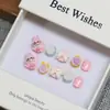 Arte de uñas hecho a mano para niños: Lindas pegatinas de uñas de mariposa y flor tridimensionales, desmontables y listas para usar para niñas