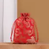 Bolsa de brocado al por mayor bolsa de brocado bolsa para joyas bolsa de tela pequeña bordado brocado caja texto bolsa de pelota bolsa de la suerte boca abierta sonrisa bolsa de tela
