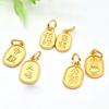 Accesorios de joyería de bricolaje de color dorado antiguo, auspiciosos, seguros para la salud, pulsera, collar, pulsera, colgante, colgante, accesorios para colgantes