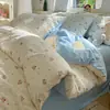 Funda de edredón de algodón lavado temporada de primavera, pieza única para uso doméstico, funda de edredón para cama doble, ropa de cama Nantong, funda de edredón para cama individual de dormitorio estudiantil