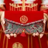 Sobre Rojo para Bodas, Especial para el Año 2026, Modelo Nuevo para Compromiso, Bolsa Grande de Sobre Rojo de Tela de Alta Calidad para Ceremonia del Té y Pago de Cambio de Nombre