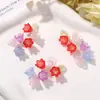 Colgante de Perla de Lirio del Valle Colorido Dopamina Pendientes de Flor de Seda Retorcida Hechos a Mano con Cuentas Accesorios de Flor para Zapatos Bolsas