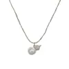 Nuevo Collar de Calabaza de Perla y Zircón de Moda Versátil Estilo Chino con Exquisito Temperamento y Diseño Simple Cadena para Clavícula para Mujer