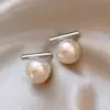 Brincos com Desconto Liquidação Brincos de Pérola Stud para Mulheres Elegantes Simples Versáteis Mercado Atacadista