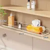 Estante de pared sin taladro para organizar y almacenar artículos en dormitorios, almacenamiento junto a la cama, organizador acrílico de libros y papelería para estudiantes