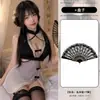 Lencería Sexy Romance Floral, Estilo Pintura China a Tinta, Camisón de Estilo Antiguo con Abertura en el Pecho, Atuendo Apasionado Transparente de Puro Deseo A865
