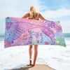 Fábrica Fuente Venta al por Mayor Toallas de Playa de Microfibra Toallas Impresas Digitalmente Toalla de Baño Absorbente de Secado Rápido para Adultos Tela