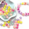 Cor acrílica cor interna Bead Middle Bead Colar Handmade DIY Jóias Acessórios Trançado Pulseira Frisada Brincos de Gancho de Cabelo