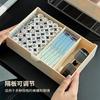 Caja de almacenamiento de acrílico para gafas de sol, cajón divisor transparente a prueba de polvo, estante de almacenamiento para cosméticos, lápiz labial y más.