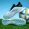 Novo Modelo de Chuteiras de Futebol para Homens, Estudantes e Adultos, com Travas Longas Ag, Travas Quebradas Tf, Chuteiras de Treino para Homens e Mulheres, Sem Cadarço, Cano Baixo, para Competição e Treino