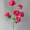 Flores Artificiais, Decorações com Flores Artificiais, Rosas Artificiais, Rosas Pequenas de Seis Cabeças, Entrega Transfronteiriça de Flores Artificiais, Flores Artificiais, Flores Decorativas