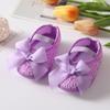 Zapatos lindos de bebé con lazo 0-1 años bebé recién nacido suela suave zapatos para niño pequeño zapatos de vestir que combinan con todo zapatos de princesa INS