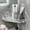 Vaso para enjuague bucal con patrón de glaciar, vaso transparente para cepillo de dientes para uso doméstico, vaso para lavarse con diseño de ondas de agua de lujo ligero, vaso para pasta de dientes y cepillado para dormitorio estudiantil