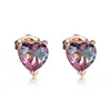 Pendientes pendientes oro rosa Esmeralda Roja piedra turmalina amor pendientes de piedra joyería europea y americana una generación de cabello