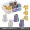 Dedal Grueso de Metal Vintage para Dedos para Uso en Casa, Presionador de Agujas, Enhebrador de Agujas de Coser a Mano, Herramientas de Costura en Caja de Hierro