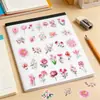 Ins Pegatinas de Flores para Plantas PET Transparente Material Guka para Journaling Pegatinas de Paisaje Decoración diy Journal Autoadhesivas