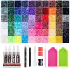 Conjunto de strass de resina coloridos para decoração de unhas DIY, com 40/60/24 grades de cor AB, mais vendido da Amazon