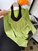 Item Popular de Alta Qualidade das Treze Linhas de Guangzhou ~ Top Camada Dupla de Malha Longa com Gola Halter Color Block Listrado da Moda de Alta Qualidade