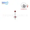 Pendientes de aleación de titanio F136 con deslumbrante colgante de circonita 5A, tachuelas para el cartílago, joyería de piercing de espiral interna más vendida en el extranjero